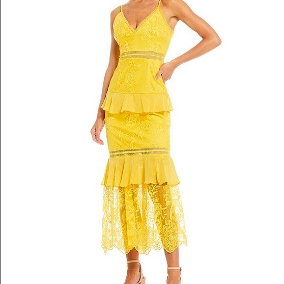 Aidan Aidan Mattox Spaghetti Strap Hem Maxi Dress - Picture 4 of 5